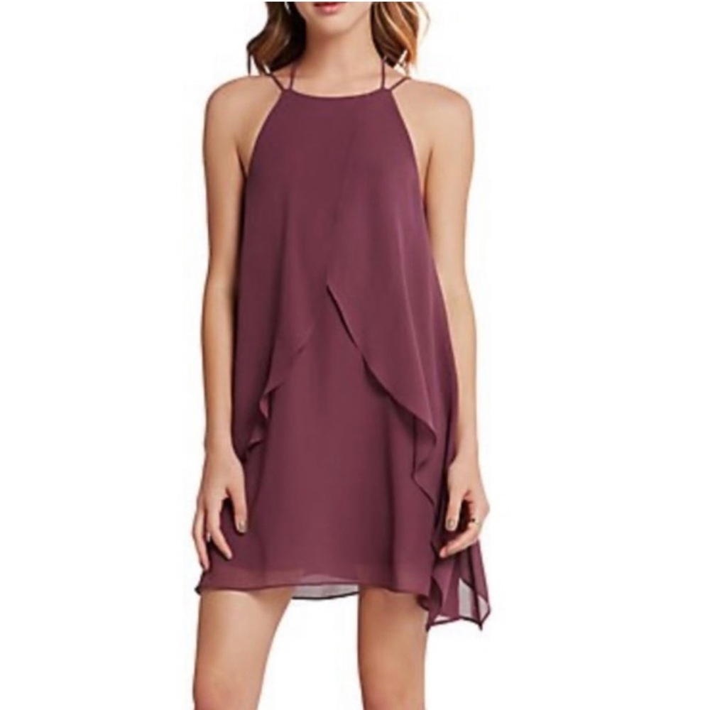 NWT BCBG Elegant Plum Halter Dress